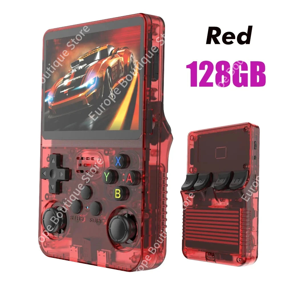 128GB R36S Retro Handheld Video Game Console 3.5Inch IPS Screen Player Kid Portable Pocket Video Player Games Arkos System