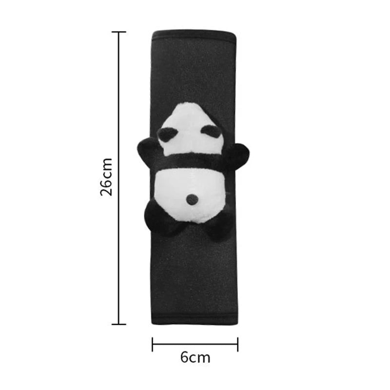 1pc Automobile Safety Belt Decoration Cartoon Panda Safety Belt Shoulder Pad Plush Automobile Accessories for Children Kids
