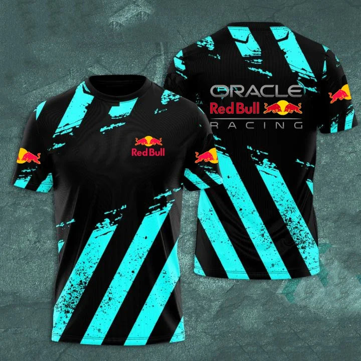 2025 New Red Bull Racing Suit Men's and Women's Summer Sports Quick-Drying T-Shirt Children's Outdoor New Breathable Sports Tops