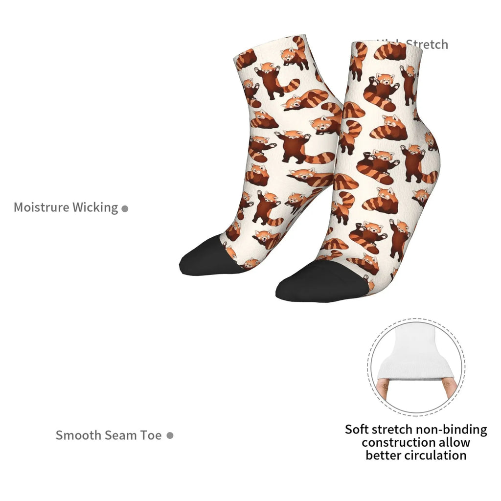Red Panda Animal Socks Harajuku Sweat Absorbing Stockings All Season Socks Accessories for Man's Woman's Gifts