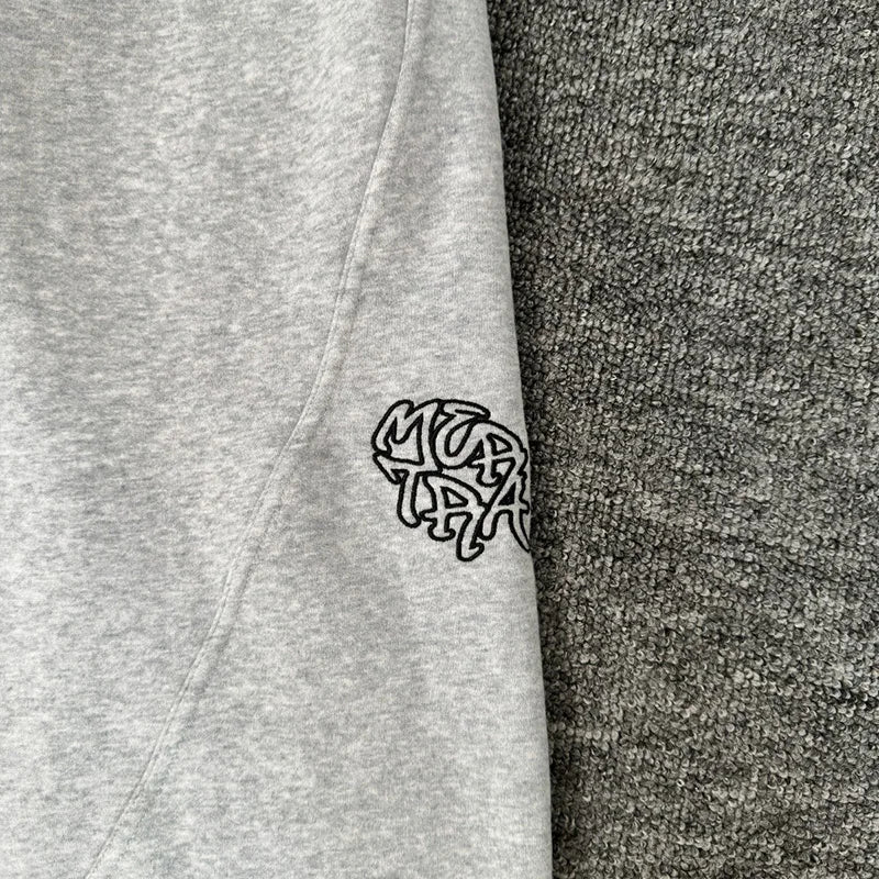 Men Women Unisex Casual Fashion Classic Logo Embroidery Mertra Sweatpants Best Quality Cotton Jogger Drawstring Gray Pants