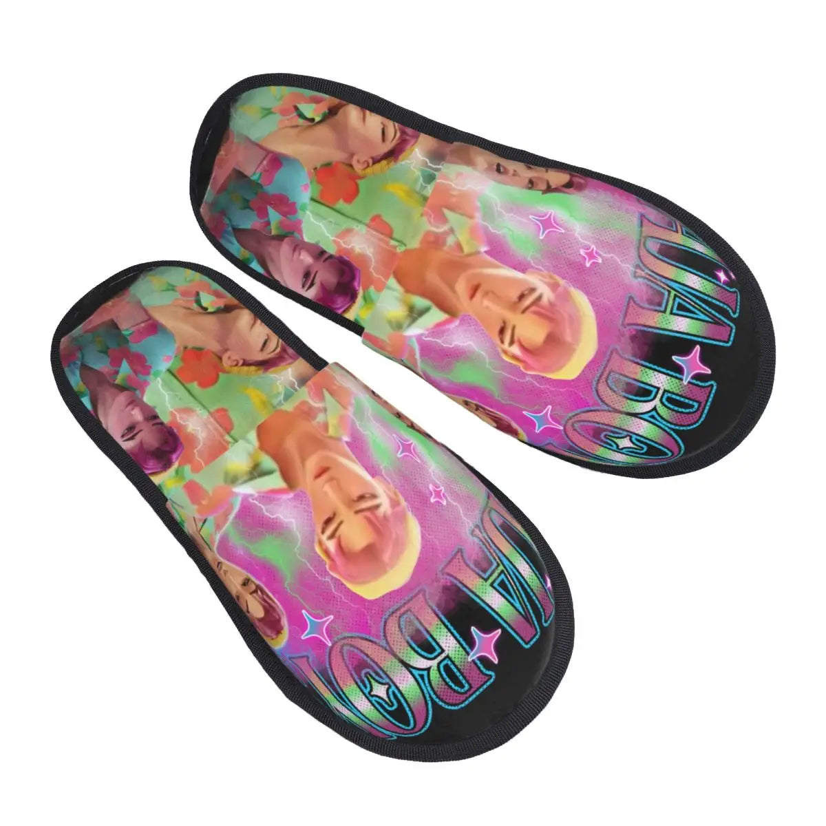 Kpop Demon Hunters Huntrix Soft Scuff Memory Foam Slippers Women Spa House Shoes