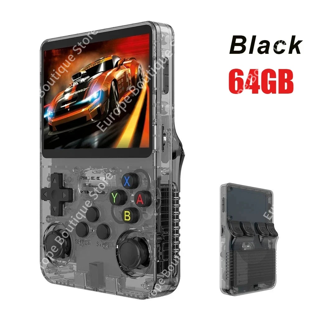 128GB R36S Retro Handheld Video Game Console 3.5Inch IPS Screen Player Kid Portable Pocket Video Player Games Arkos System