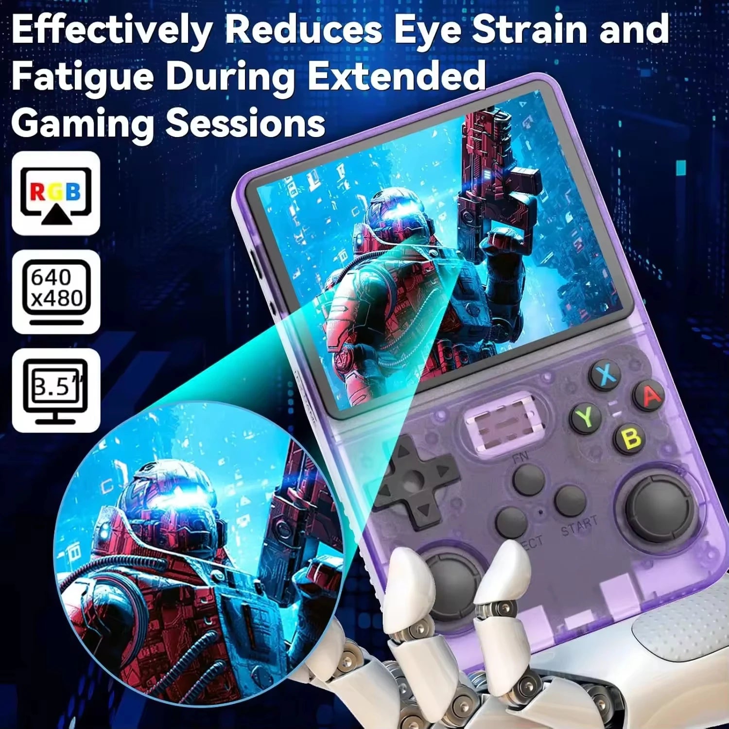 R36S Retro Handheld Video Game Console 3.5 Inch IPS Screen Storage 20000 Game Library Arkos Linux System Portable Pocket Player