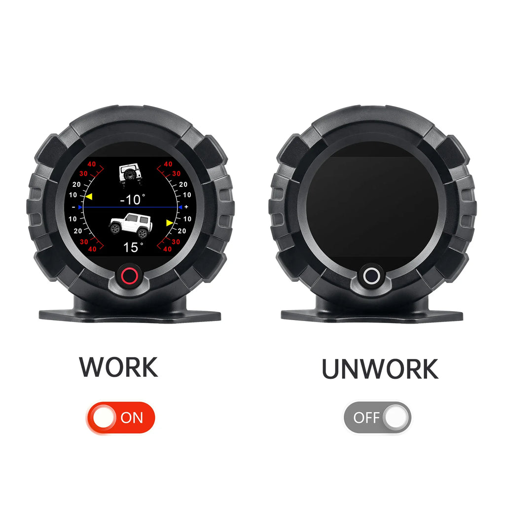 X95 Car Inclinometer Slope Meter Off-road GPS Head Up Display Digital Speedometer Car Pitch Slope Angle Speed Altitude Latitude