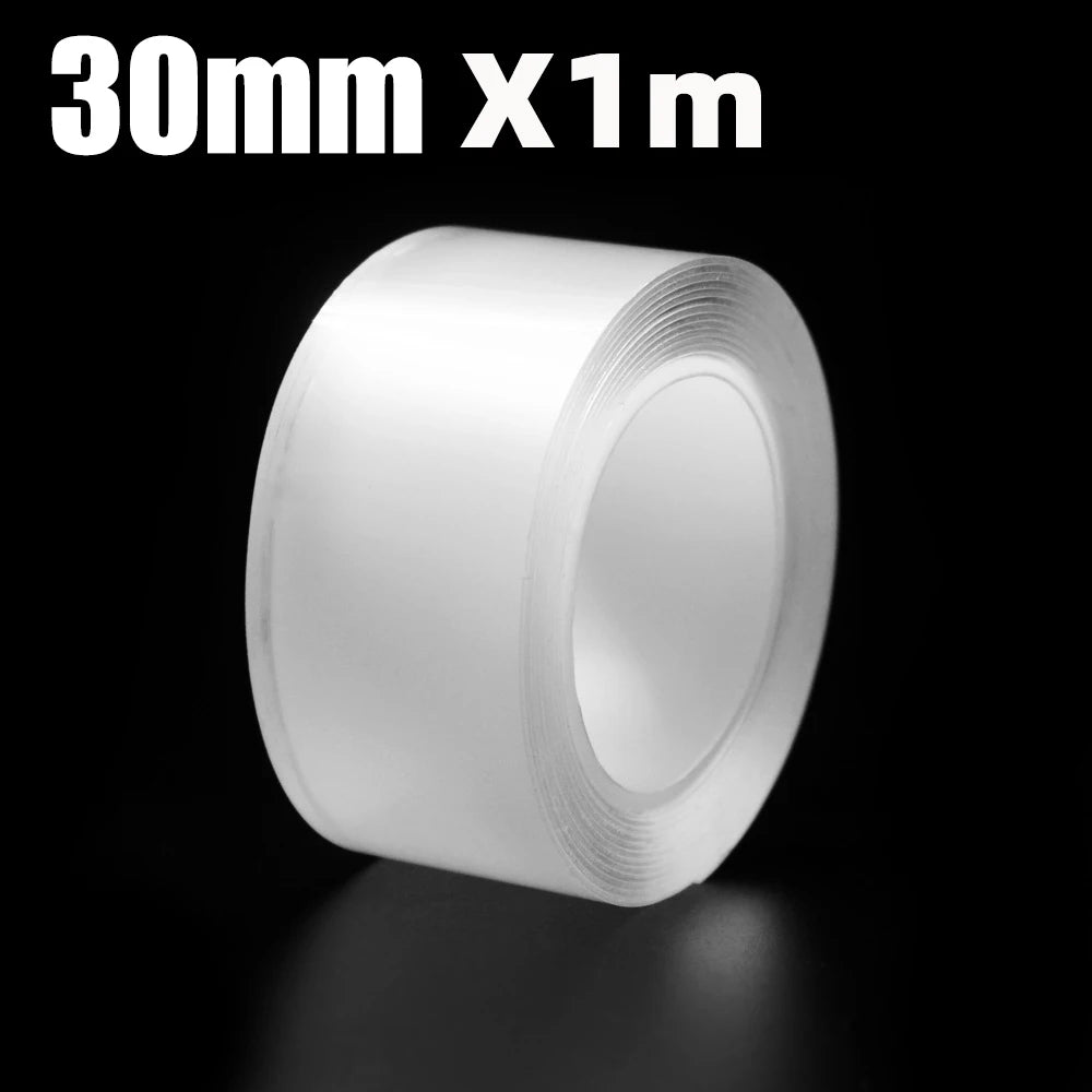 SEAMETAL Super Strong Double Sided Adhesive Tape Washable Reusable Transparent Double Tape No Trace Sticker for Car Home Office