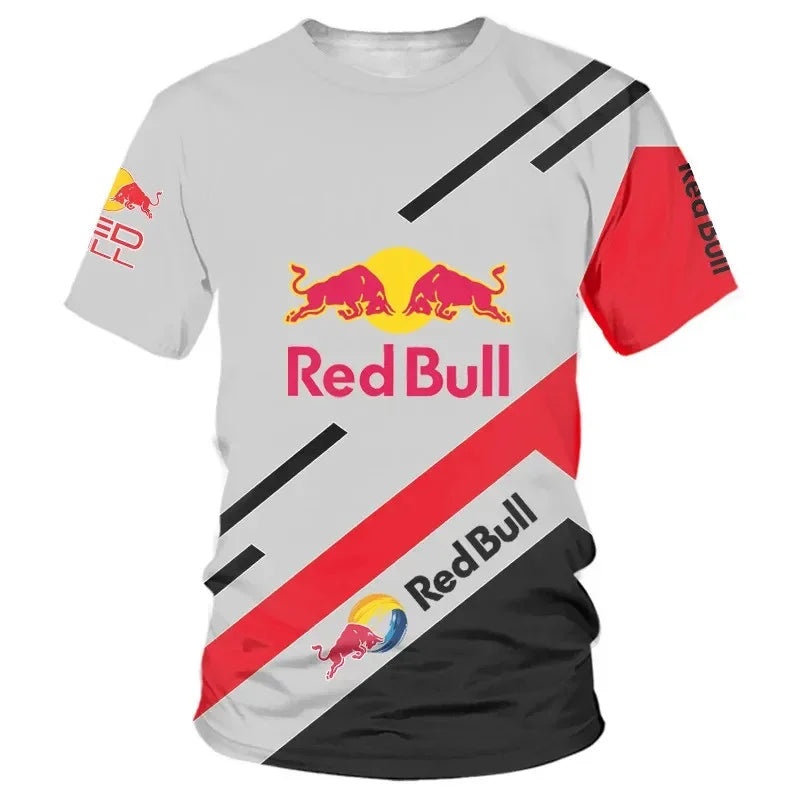 Red Bull Racing Men's 2025 Summer New Sports Quick-Drying T-Shirt Women's Breathable Outdoor Leisure Sports Tops