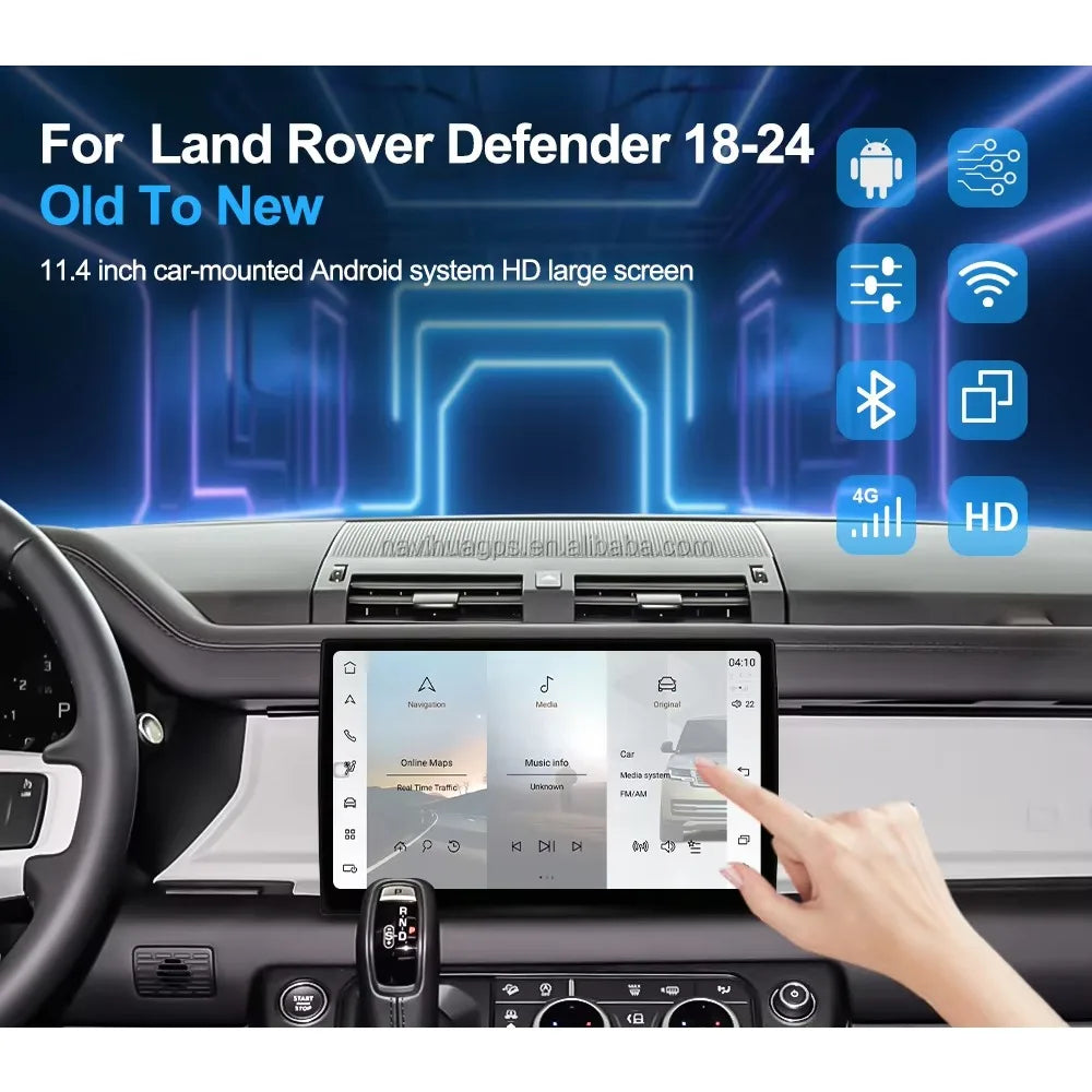 For Land Rover Defender 2018 2024 Multimedia Android Car Radio Stereo Auto Carplay GPS Navigation Head Unit Monitor New Upgrade