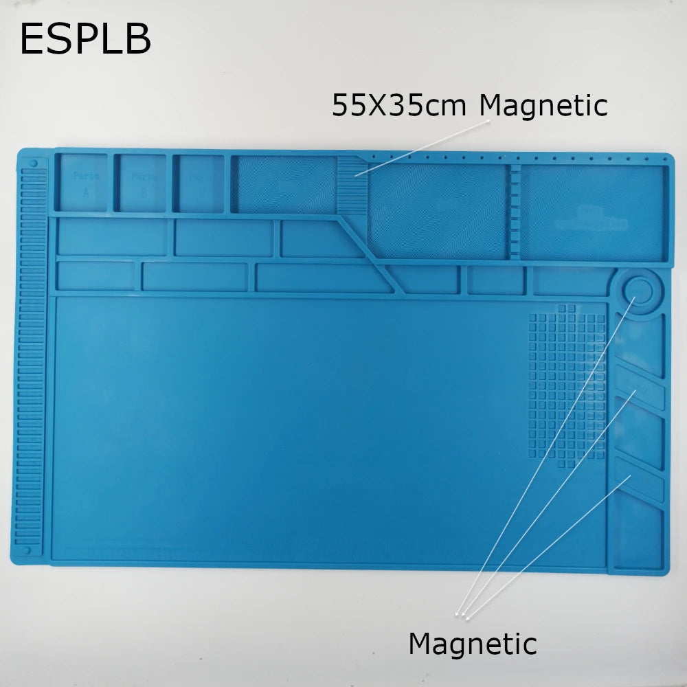 Silicone Soldering Mat Pad Desk Platform  for Welding Station Iron Phone PC  Repair Magnetic Heat Insulation No Lead S-160