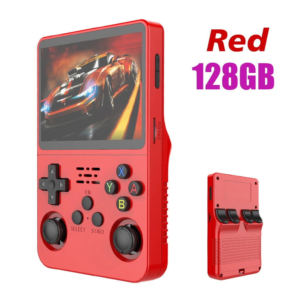 128GB R36S Retro Handheld Video Game Console 3.5Inch IPS Screen Player Kid Portable Pocket Video Player Games Arkos System