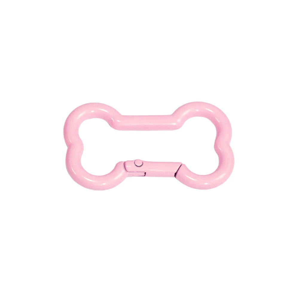 5 Pcs High Quality Zinc Alloy Spring Buckle Bone Shaped Metal Buckle DIY Keychain Hook Pendant Jewelry Accessories