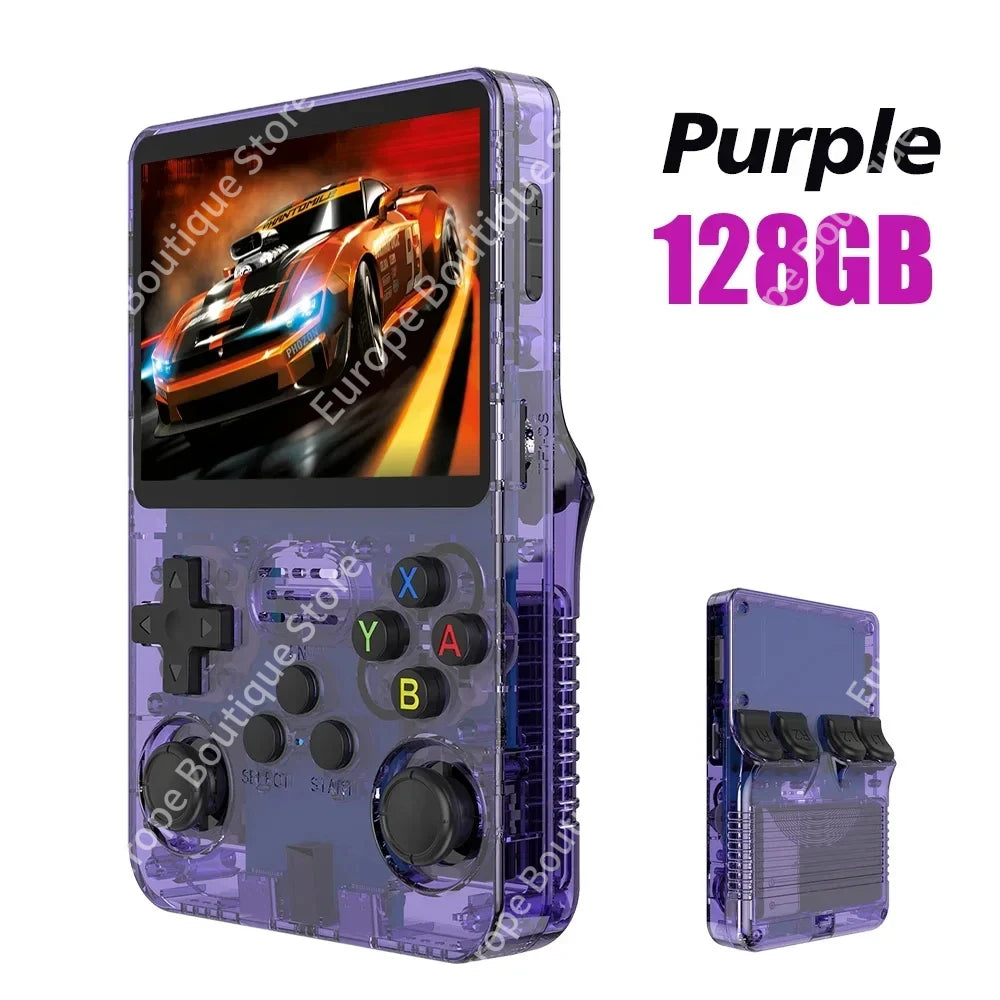 128GB R36S Retro Handheld Video Game Console 3.5Inch IPS Screen Player Kid Portable Pocket Video Player Games Arkos System