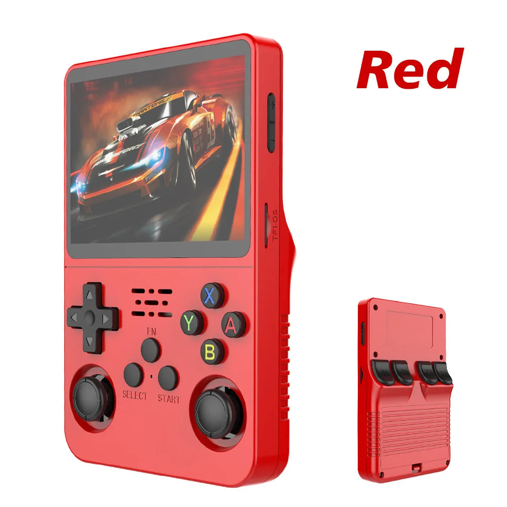 R36S Retro Video Handheld Game Console Linux System 3.5 in IPS Screen  3000mAH Battery 64G/128G TF Card Preinstalled Games