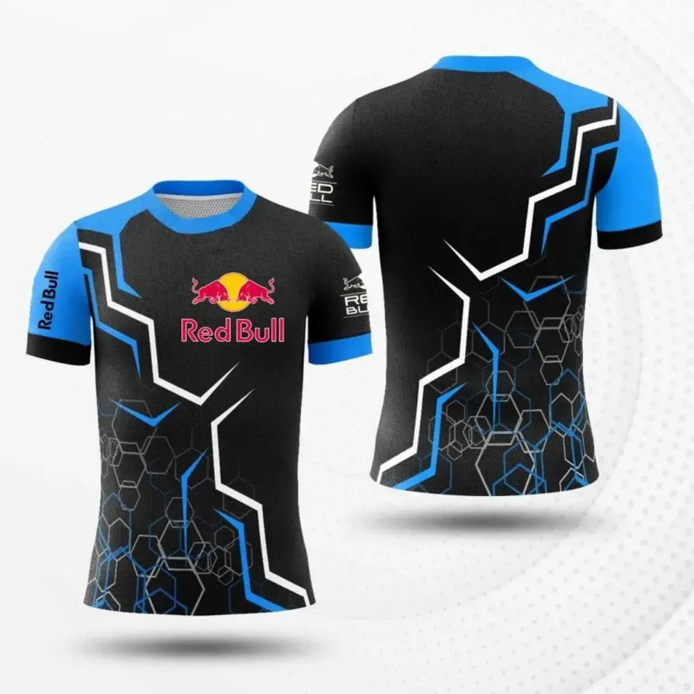 Red Bull Racing Men's 2025 Summer New Sports Quick-Drying T-Shirt Women's Breathable Outdoor Leisure Sports Tops