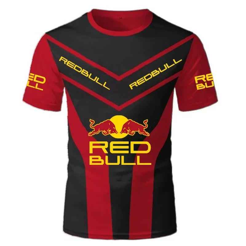 2025 High Quality Short Sleeve T-Shirt Top Y2k Men'S Racing Suit Extreme Outdoor Sports T-Shirt Luxury Brand Red Bull Team Suit