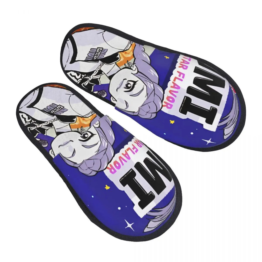 Custom Print Women Zoey Huntrix Kpop Demon Hunter House Slippers Cozy Warm Memory Foam Fluffy Slipper Indoor Outdoor Shoes
