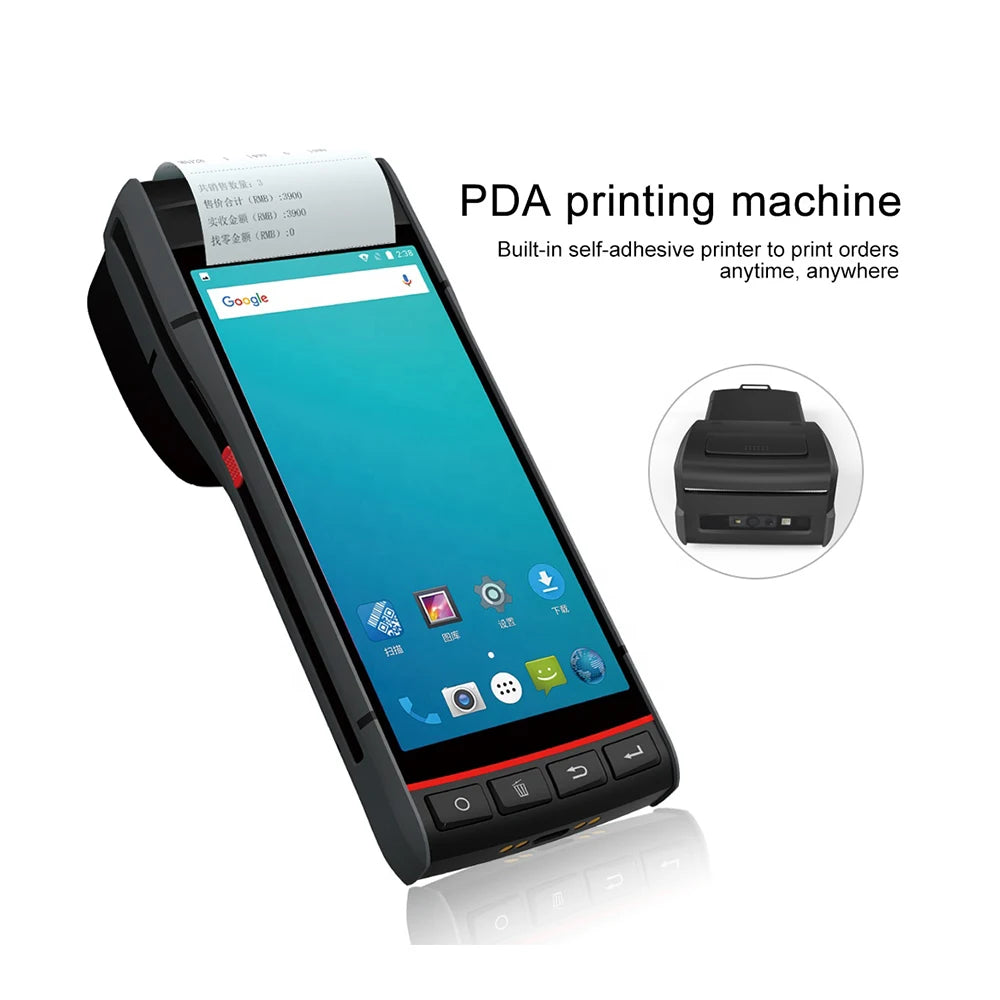 Blovedream S60 Rugged Industrial Android Handheld Honeywell Scanner Inventory Mobile Computer PDA With 58mm Thermal Printer