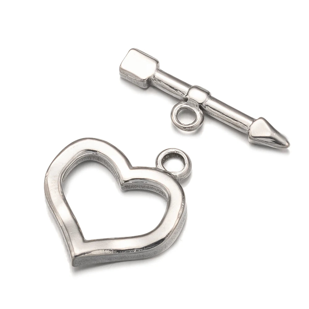 4Sets Stainless Steel Round OT Clasp End Buckle For DIY Necklaces Bracelets Jewelry Making Supplies Accessories Parts Components