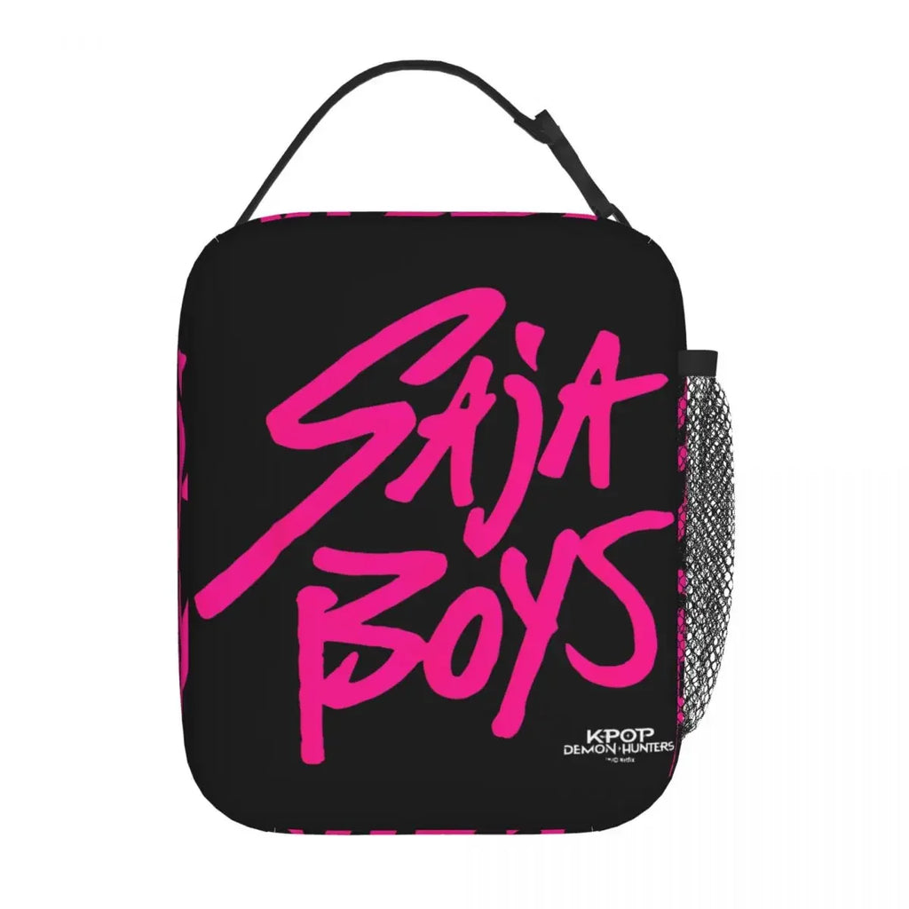 KPop Demon Hunters Anime Lunch Bag Picnic Lunch Box For Women Casual Graphic Thermal Lunch Bags Oxford Portable Cooler Bag