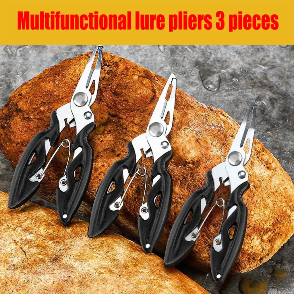 Multifunctional Curved Mouth Road Sub Pliers Cutting Lines Uncoupling Fish Hooks Opening Coils Outdoor Fishing Tools Plier