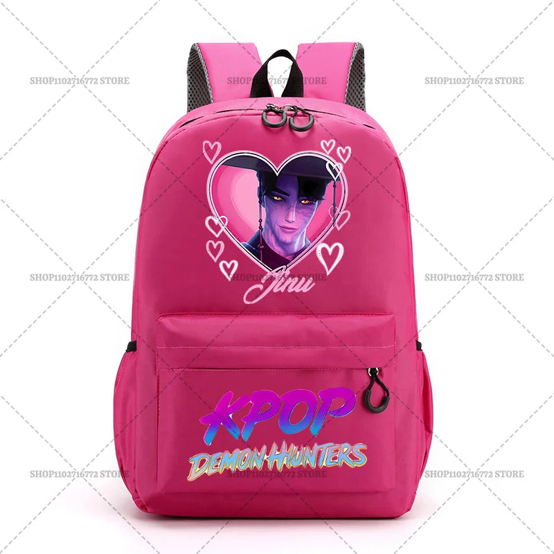 KPop Demon Hunters School Bag Student Large Capacity Laptop Backpack K-Pop DemonHunter Fans Gift Girls Knapsack Travel Backpacks