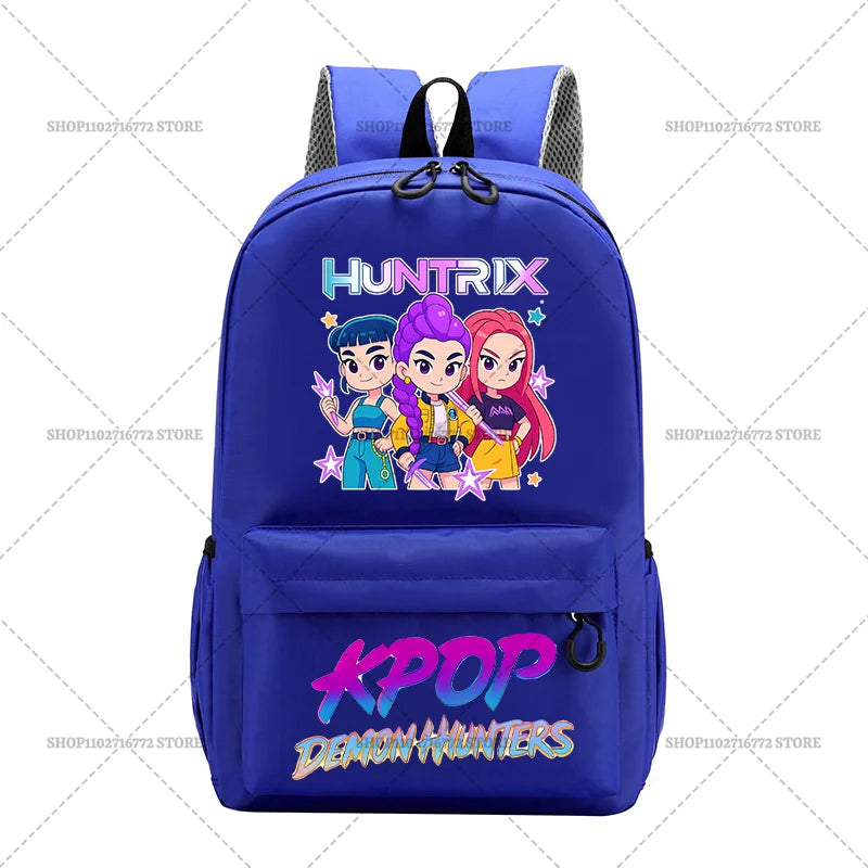 KPop Demon Hunters School Bag Student Large Capacity Laptop Backpack K-Pop DemonHunter Fans Gift Girls Knapsack Travel Backpacks