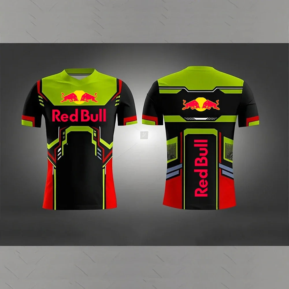 Mens Red Bull T Shirt Oversize 3D Printed Short Sleeve Tee Motorcycle Racing Offroad Clothing Summer Top