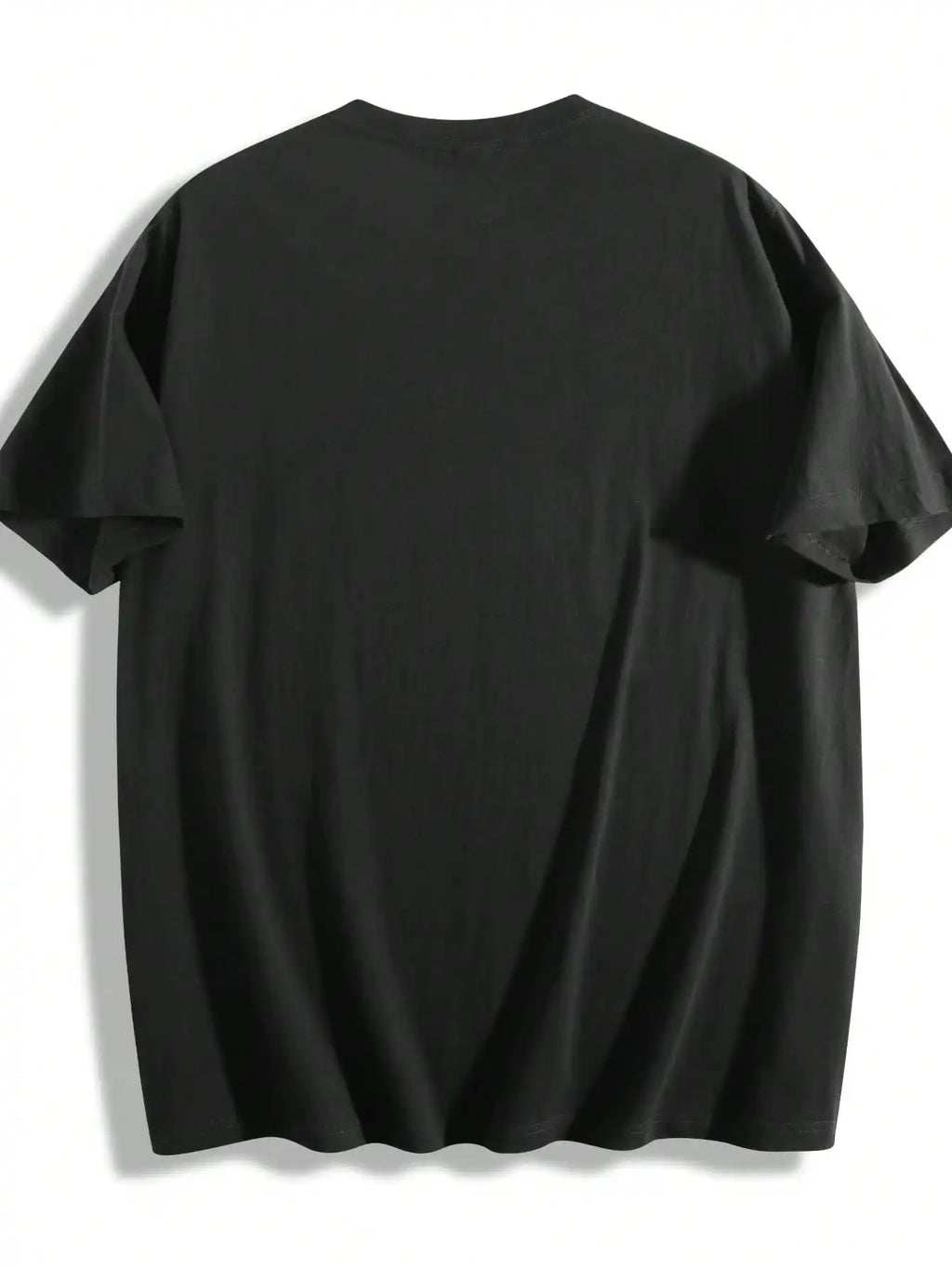 Plus Size Black Short Sleeve T-Shirt With“Poppy” Word and Cute Explanation Suitable for Outdoor Leisure Wear in Summer