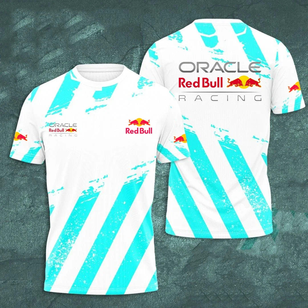 2025 New Red Bull Racing Suit Men's and Women's Summer Sports Quick-Drying T-Shirt Children's Outdoor New Breathable Sports Tops