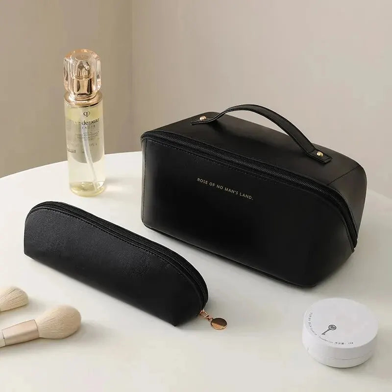Makeup Organizer Female Toiletry Kit Bag Make Up Case Storage Pouch PU Lady Box, Cosmetic Bag, Organizer Bag For Travel Zip ﻿