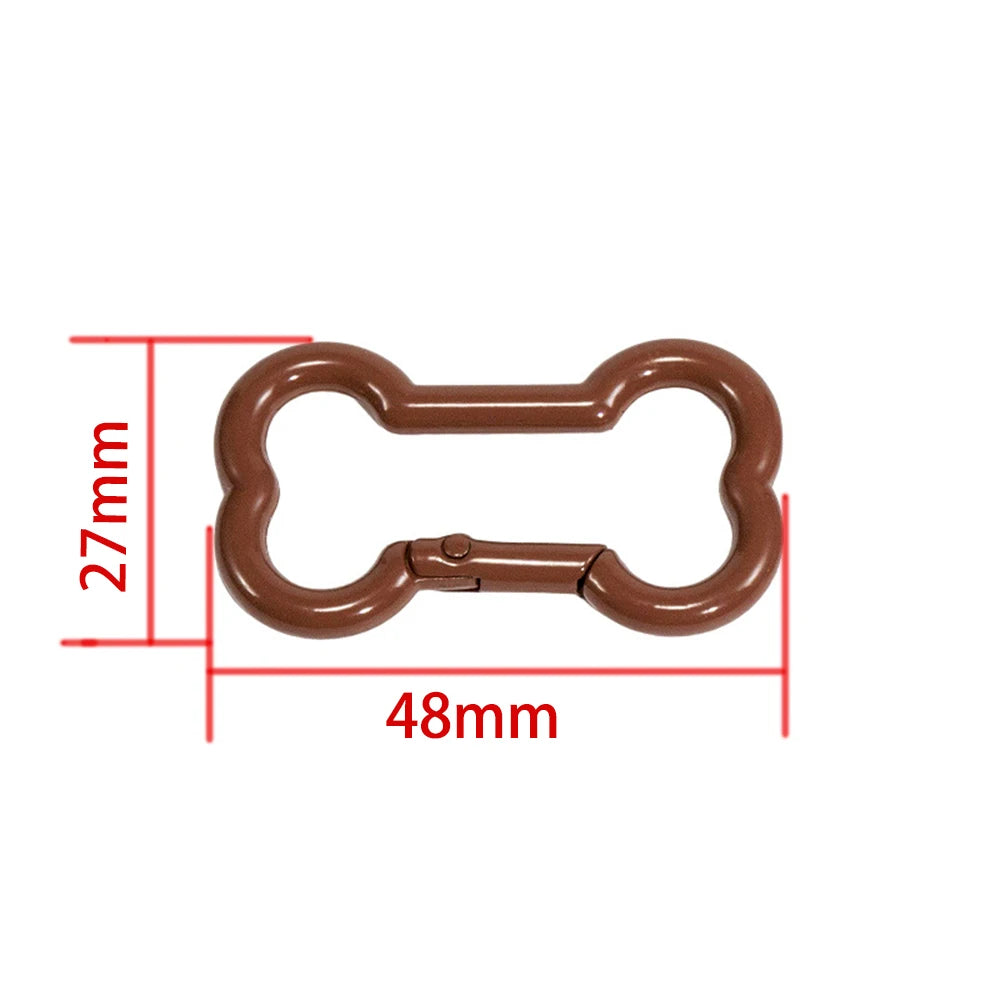 5 Pcs High Quality Zinc Alloy Spring Buckle Bone Shaped Metal Buckle DIY Keychain Hook Pendant Jewelry Accessories