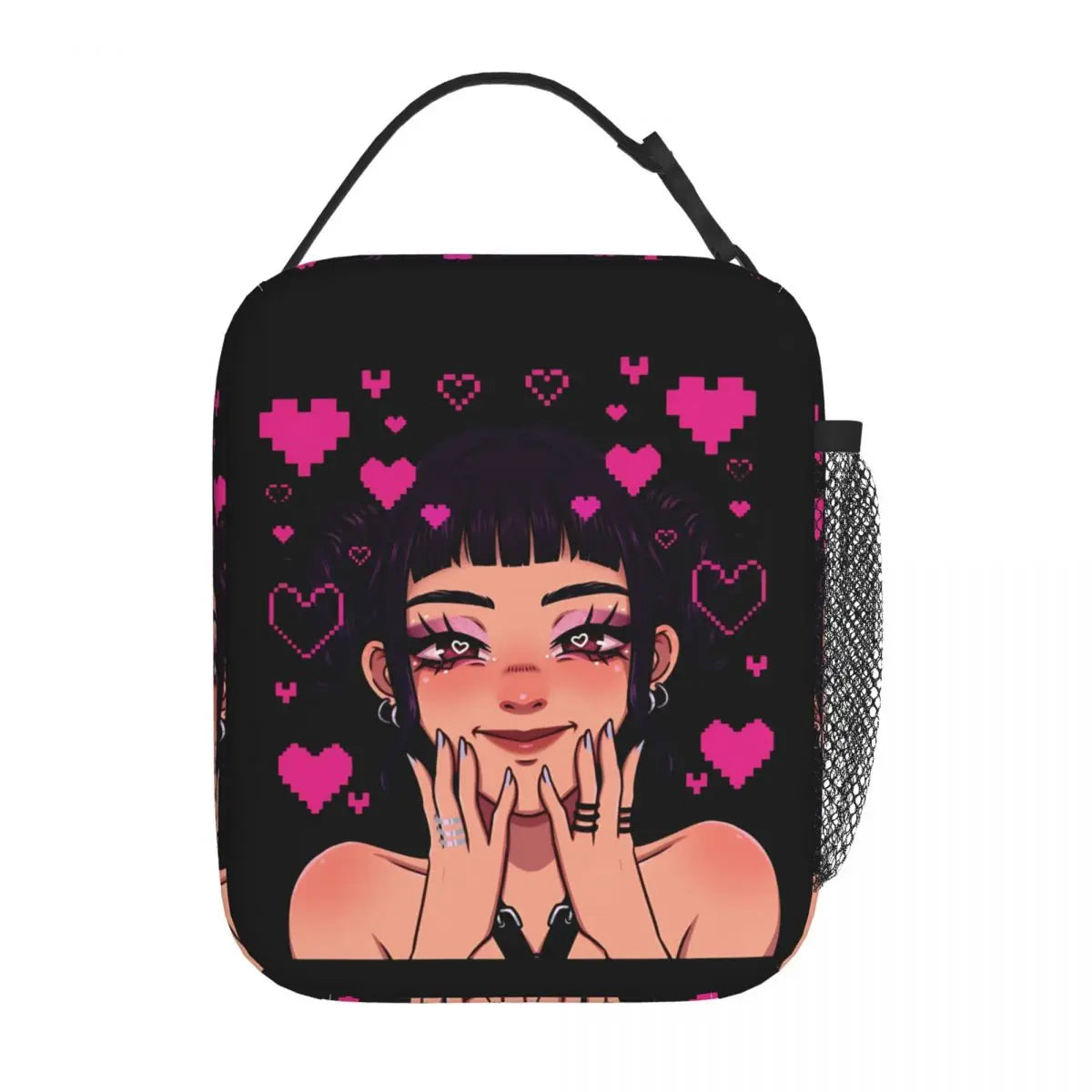 Kpop Demon Hunters Boys Team Retro Style 90s Insulated Lunch Bags Portable Meal Container Cooler Bag Tote Lunch Box Food Handbag