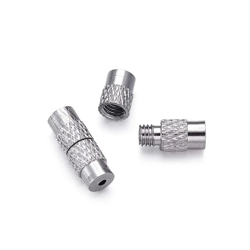 10pcs/20pcs Knurled Screw Clasps Copper Plated – Threaded Spiral Locking Closures for Pearl Necklaces & Bracelets