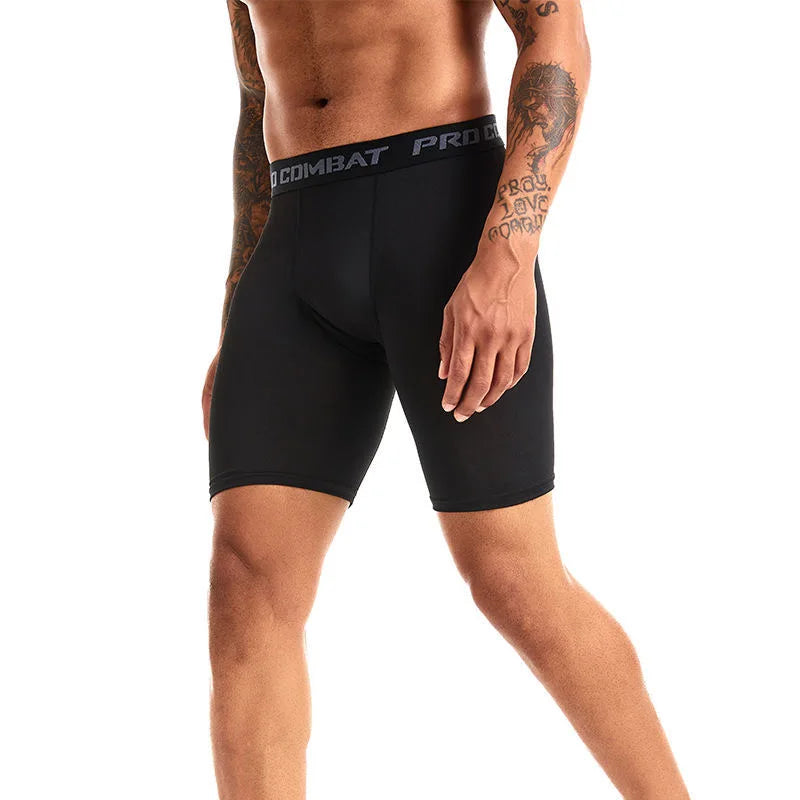 Men Boxers Sports Underwear Underpants Gym Shorts M L XL Black Quick-Drying Sweatpants Moisture Absorption Breathable Fitness