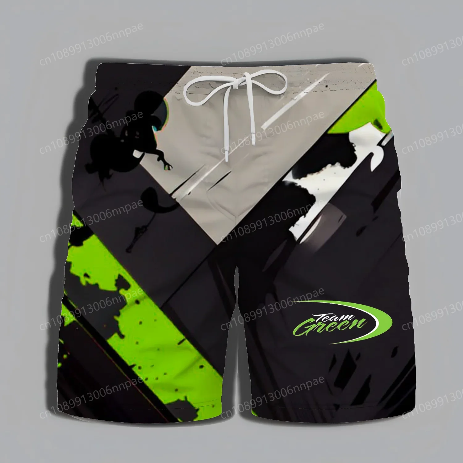 Men's Daily Summer Shorts 2025 New Kawasaki Motorcycle Extreme Sports Pattern Fashionable and Exquisite Beach Pants Cool