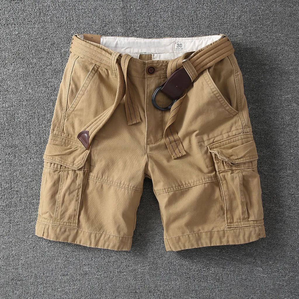 Male Short Pants with Pockets Solid Baggy Men's Cargo Shorts Vintage Y2k Nylon Streetwear Japanese Street Style Popular New In