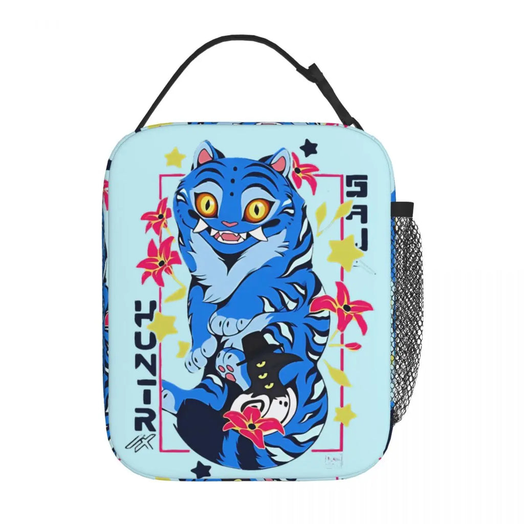 Kpop Demon Hunters Boys Team Retro Style 90s Insulated Lunch Bags Portable Meal Container Cooler Bag Tote Lunch Box Food Handbag