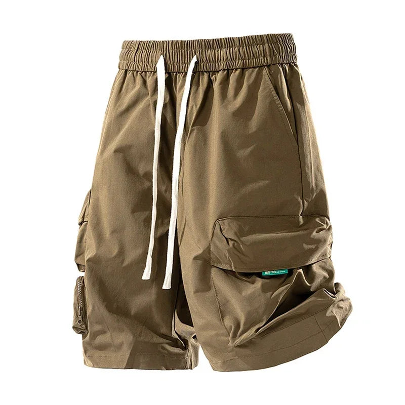 Summer New Men Cargo Shorts Outdoor Fashion Solid Multiple Pockets Sports Short Pants Breathable Comfort Loose Casual Shorts Men