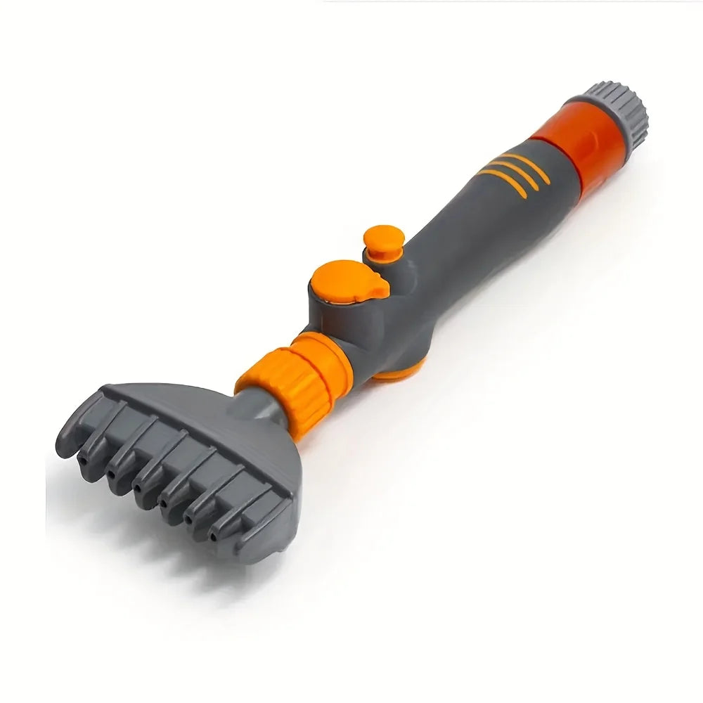 Portable Pool Filter Cleaning Brush with Ergonomic Orange Grip, Durable Plastic Handle for Easy Maintenance & Swimming Pool Care