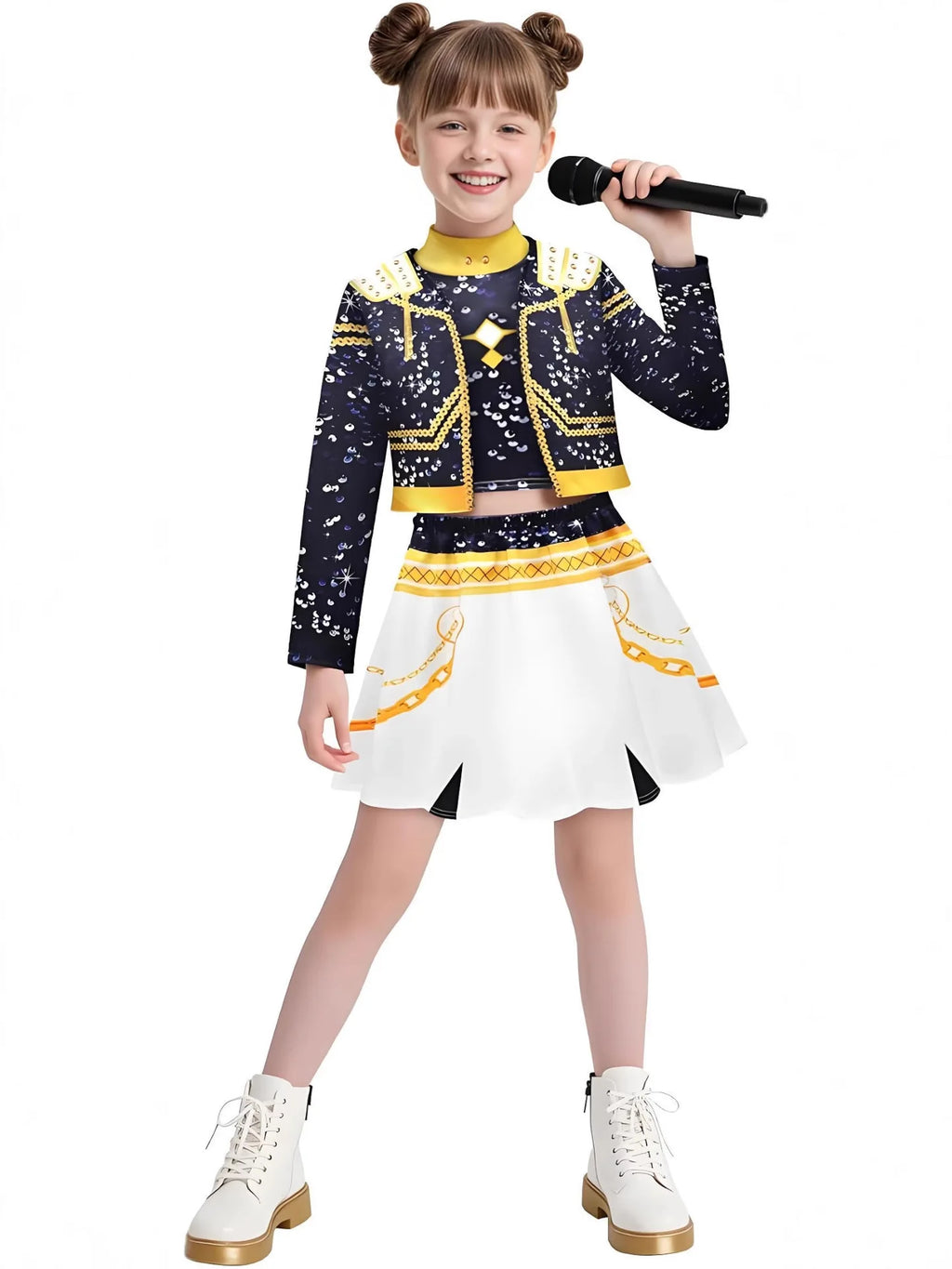 Kids KPop Rumi Mira Zoey Singing Suit Demon Hunters Uniform Girls Halloween Carnival Role Play Singer Cosplay Costume