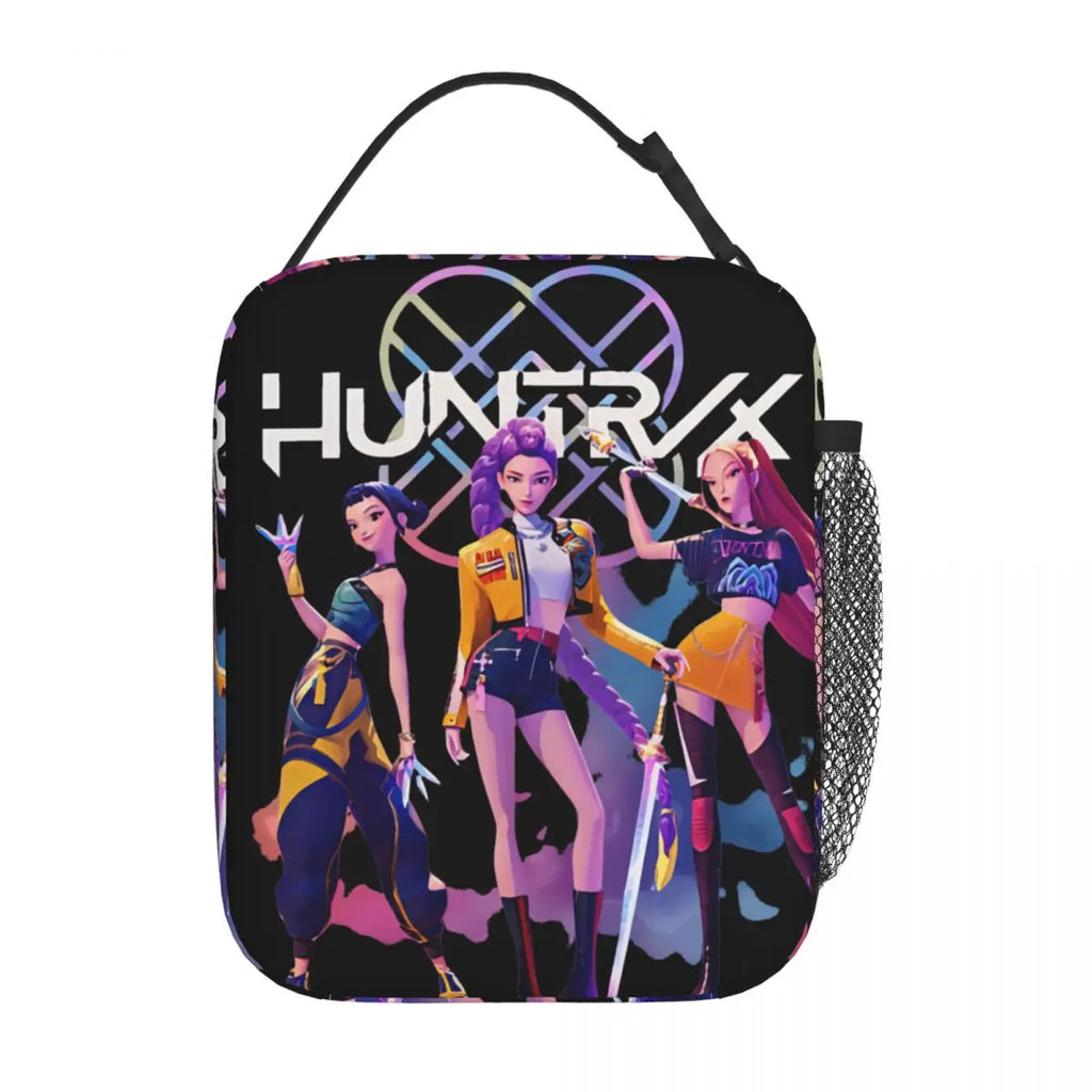 Huntrix Girls Cup Noodles Kpop Demon Hunters Lunch Bag Portable Lunch Box Men Office Print Cooler Bag Leisure Oxford Lunch Bags