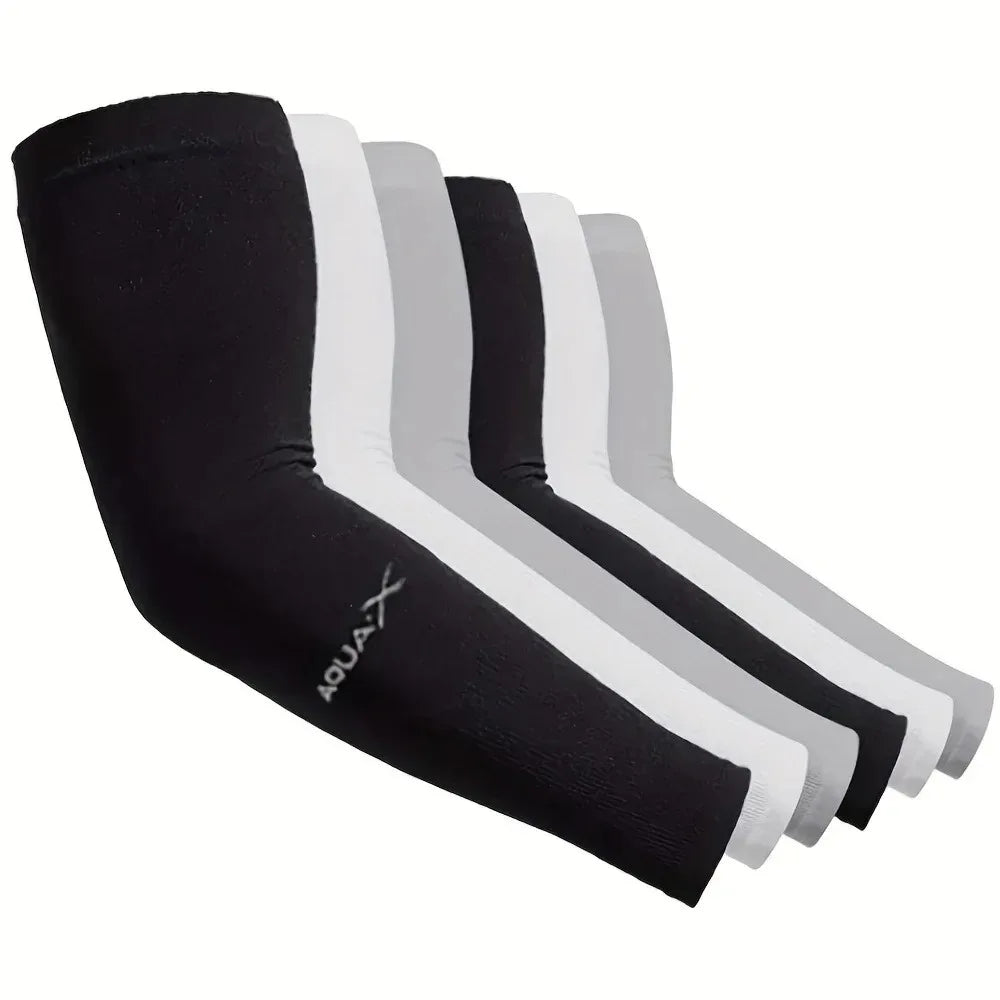 Cooling arm sun sleeves 3 pairs set breathable fabric suit for hiking cycling fishing and daily sun care need