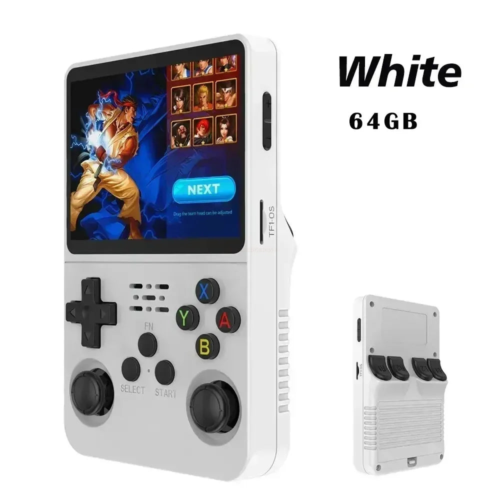 R36S Retro Video Handheld Game Console Linux System 3.5 in IPS Screen  3000mAH Battery 64G/128G TF Card Preinstalled Games