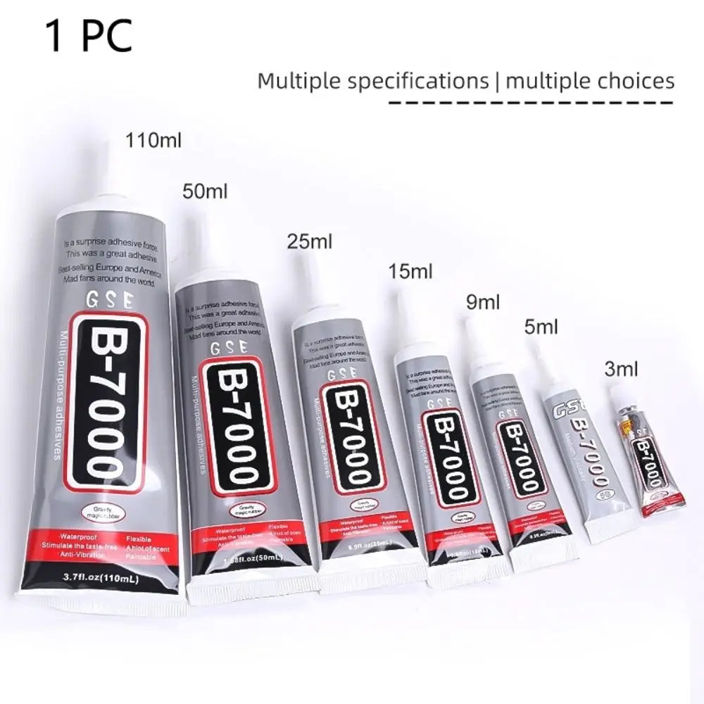 3/5/9/15ml B7000 Glue Transparent Crystal Glue Multifunctional Toothpaste Glue Phone Adhesive DIY Repair Glue Accessories