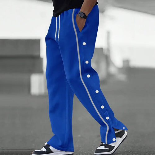 2025 New Men's Fashion Long Trousers Spring Autumn  Loose Straight Drawstring Large Size Men's Casual Trousers Male Cargo Pants