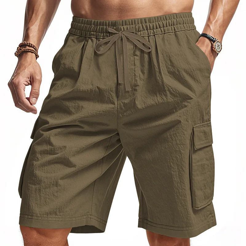 2025 Hot-selling American-style fashionable outdoor loose tactical men's multi-pocket cargo casual sports beach shorts short