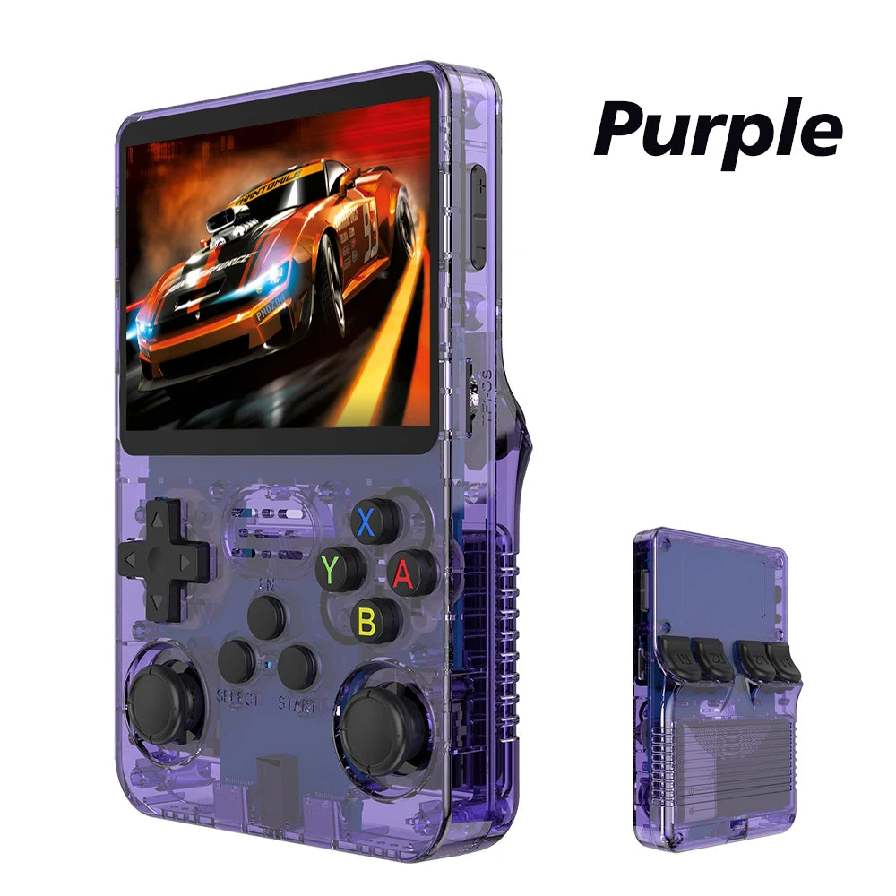 R36S Retro Video Handheld Game Console Linux System 3.5 in IPS Screen  3000mAH Battery 64G/128G TF Card Preinstalled Games