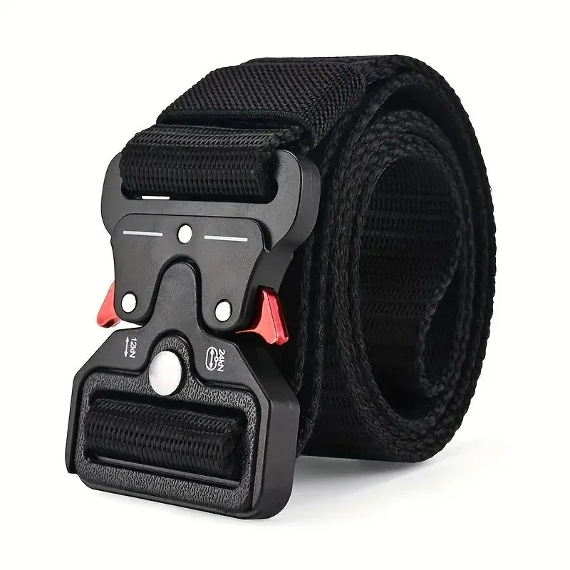 Compass Multi-Function Outdoor Tactical Belt for Men and Women Durable Quick-Dry Canvas Nylon Webbing Hiking Camping Sport Gear