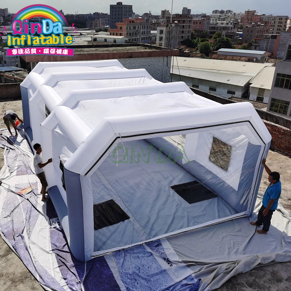 Mobile Auto Inflatable Spray Paint Booth Machine / Movable Car Painting Room