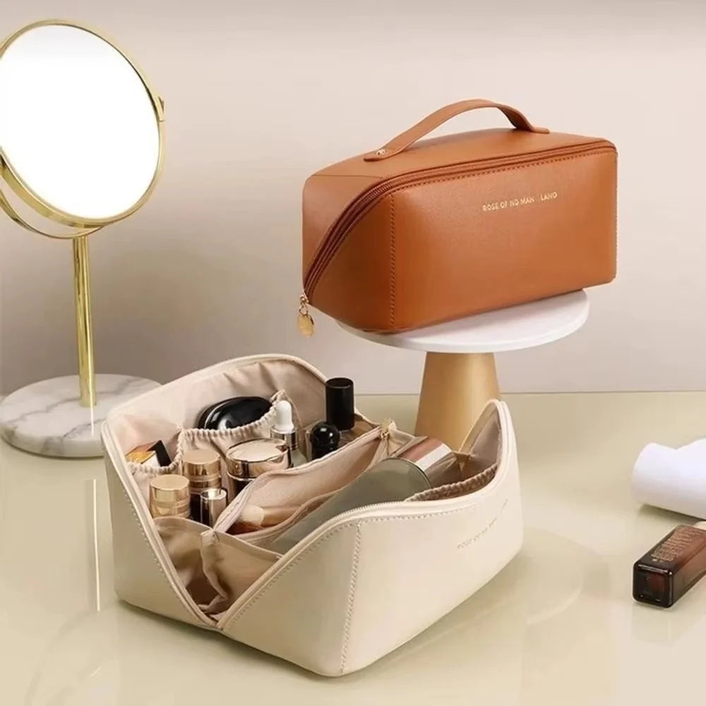 Portable Travel Cosmetics Storage Bag Large-Capacity Makeup Bag Waterproof Beauty And Skincare Beauty Pillow Toiletries Handbag